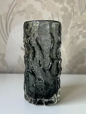 Buy Whitefriars Pewter Grey Small 6  15cm Glass Bark Vase Geoffrey Baxter 70s Retro • 85£