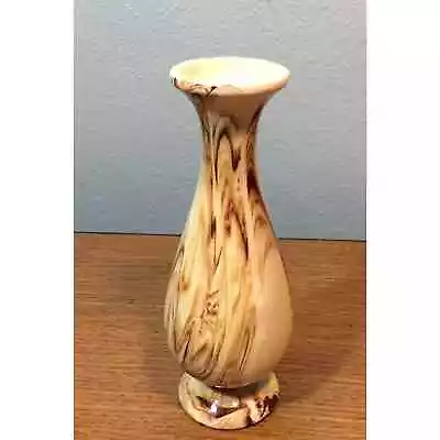 Buy Vintage Alaska Native Clay 6” Bud Vase Signed DM Pottery Ceramic Tan Brown Swirl • 19.17£
