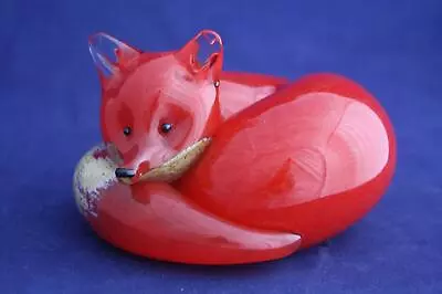 Buy Langham Glass Hand-made Medium Crystal Fox At Rest - Brand New / Boxed • 59.95£