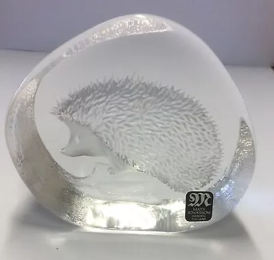 Buy Mats Jonasson Glass Paperweight Hedgehog Signed & Numbered - Pre-owned • 32£