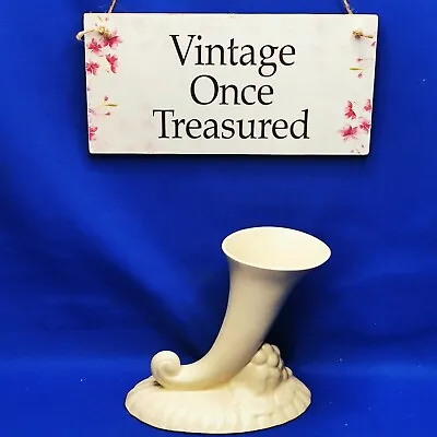 Buy GRAYS POTTERY * Single CORNUCOPIA HORN Vase * Vintage 1930s Straw Glaze * VGC • 8.93£