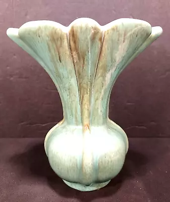 Buy Gonder U S A Ceramic Vase Green Gray Drip Glaze With Pink Interior 6  Tall • 19.13£