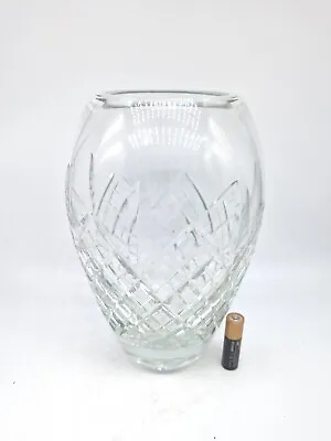 Buy Lovely 8  Edinburgh Crystal Cut Glass Vase Signed, Heavy Set. • 14.99£