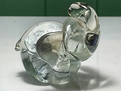 Buy Isle Of Wight Glory Glass Sandown Elephant Figure Art Glass Paperweight • 14.99£