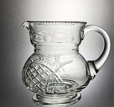Buy Hand Blown Crystal Cut Glass Pot Bellied Pimms  Lemonade Pitcher, Jug Or Vase • 20£
