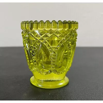 Buy Green Hobnail Diamond Cut Glass Votive Candle Holder Footed Vintage 3  Tall MCM • 8.53£