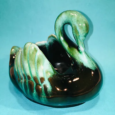 Buy Vintage Blue Mountain Pottery Swan Planter Made In Canada Drip Glaze 5  • 17.94£