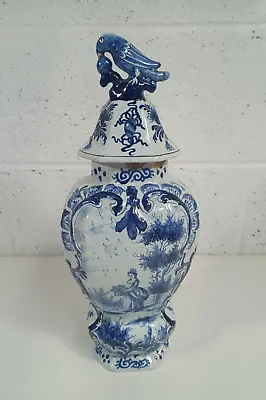 Buy Antique 1891 Blue & White Delft Jar With Eagle Finial 40 Cm • 250£