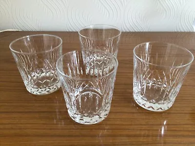 Buy 4 Edinburgh Cut Crystal Appin Tumbler / Whiskey Glasses 3” Height • 8£