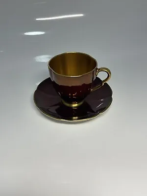 Buy Carlton Ware Rouge Royale Demitasse Cup & Saucer Hand Painted 1960’s • 24.99£