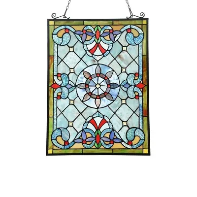 Buy Tiffany Style Stained Glass Hanging Window Panel Suncatcher Victorian Design • 148.89£