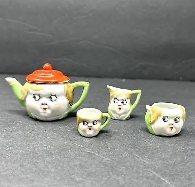 Buy Antique Japan Nippon 20s Child's Tea Set Googly Eyes Grace Drayton Peek A Boo • 141.75£