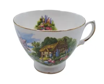 Buy Vintage Bone China Royal Vale Tea Cup Ridgway Potteries Country Cottage 7382 VGC • 8.99£