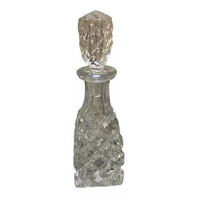 Buy Vintage Small Quality Crystal Cut Glass Lidded Decanter 13cm High • 9.99£