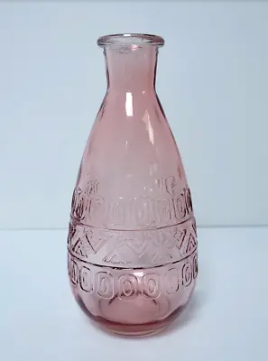 Buy Pink Glass Rome Bud Vase, Vintage Style Pattern, H16 X W7.5 CM • 8.99£