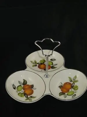 Buy Vintage China Trefoil Dish MIDWINTER Autumn Fruit Pattern 1940s • 9.99£