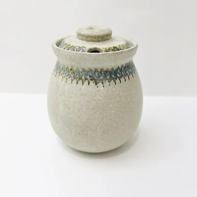 Buy Dun Caoin Irish Handmade Pottery Small Sugar Bowl With Lid Gray Blue Signed • 28.41£