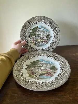 Buy W H Grindley And Co LTD - Staffordshire Country Style Dinner Plates X2 • 6.99£