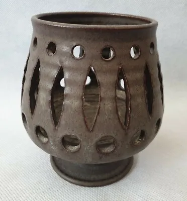 Buy Vintage Broadstairs Studio Pottery Tea Light Candle Holder Goblet Style 14cm • 24.99£