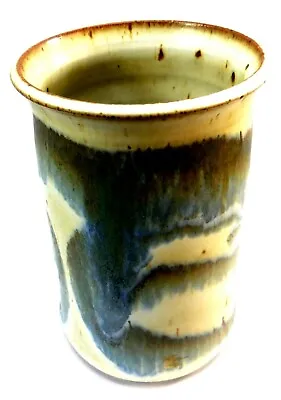 Buy AMALIA Hand Thrown Stoneware Modern Vase Drip Glaze Redware • 23.59£
