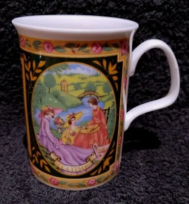 Buy Roy Kirkham Fine Bone China Mug - Tea Time Pattern - Made In England - 1997 • 8.99£