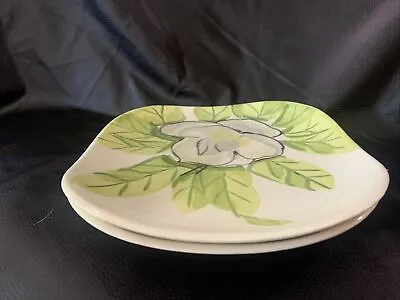Buy 2 RED WING POTTERY MAGNOLIA GRAY CONCORD USA Salad/luncheon Plates • 10.41£