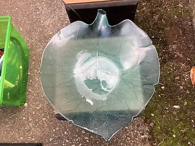 Buy Vintage Frosted Green Glass Bowl /  Fruit Bowl • 6£