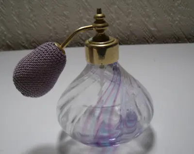 Buy Caithness Glass Perfume Spray Diffuser Bottle Hand Crafted Purple Swirl Design • 16£