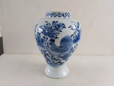 Buy Unusual Dutch? 18thc Delft Pottery Jar Cockerel Decoration • 120£