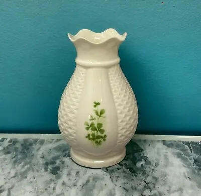 Buy Vintage Donegal Parian Irish China Shamrock Vase & Diamond Pattern Errigal 4010 • 19.18£