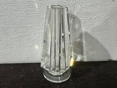 Buy Vintage Heavy Glass Crystal Design Single Stem Vase • 4.99£