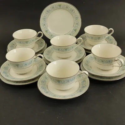 Buy Noritake Tea Set 18 Pieces 6 Cups Saucers & Side Plates  Ivory China Monteleone • 29.95£