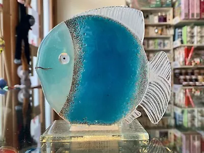 Buy Fused Glass Ornament Fish Blue - Nobilé Glassware - 1540-16 • 38.99£