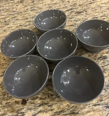 Buy Blue Ridge Southern Pottery Vintage Spider Web 6 Gray Custard Cups Finger Bowls • 72.01£