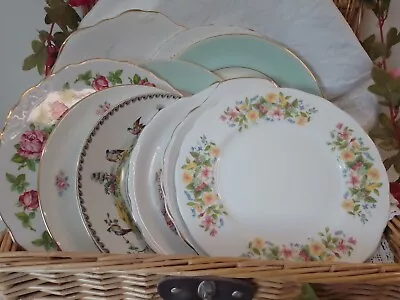 Buy 💕Vintage China EARED CAKE PLATES Afternoon Tea Wedding/Baby Shower/Party💕 • 6.95£