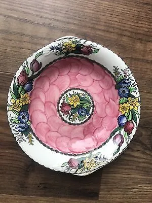 Buy RARE Vintage Maling Pottery BOWL In Spring Flowers Pattern AS FOUND • 159.99£