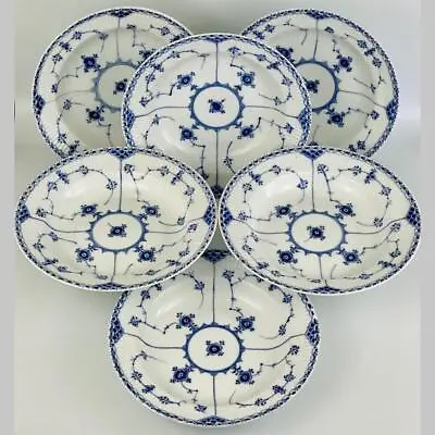 Buy Antique A/f Royal Copenhagen Blue Fluted Half Lace Soup Bowl ~ 1/565 ~ 25cm's • 120£