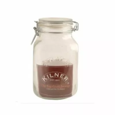 Buy 1.5L Litre Square Kilner Clip Top Glass Food Storage Jar Canister Preserver Pot • 8.99£