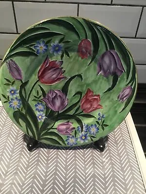 Buy Very Rare Vintage Maling Tulip Factory Test Art Deco Wall Charger Plate 1.33 • 90£