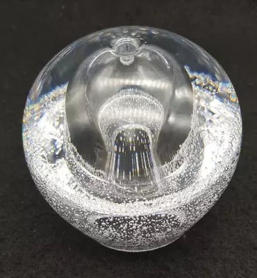 Buy Vintage Kosta Boda Style Controlled Bubble Art Glass PAPERWEIGHT, Oil Lamp. • 12.50£