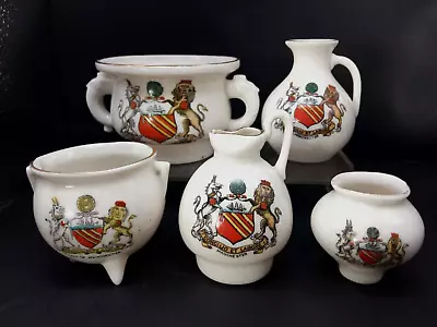 Buy Goss/Crested China - MANCHESTER Crests X5 Inc Bournemouth Urn, Worcester Jug. • 9£