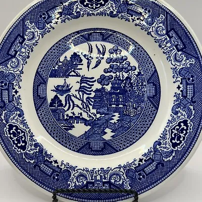 Buy BLUE Willow -Woods Ware - Wood And Sons ENGLAND Dinner Plate • 35.03£