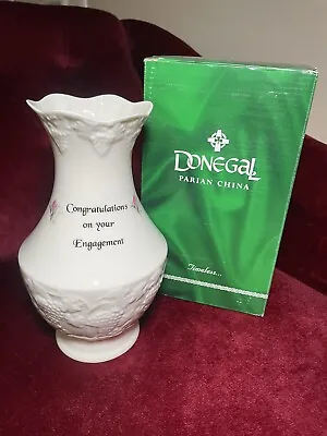Buy Donegal Parian China Congratulations Engagement Vase Vintage Irish Pottery • 7.99£