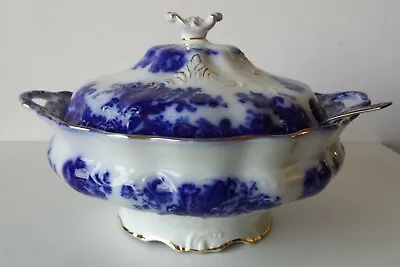 Buy Antique Arcadia Royal Staffordshire Pottery Burslem England Covered Serving Bowl • 80.64£