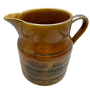 Buy Lord Nelson Pottery Treacle Glaze 1pt Jug - 'Badgers Holt, Dartmeet' ~ VGC • 11.65£