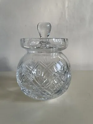 Buy Thomas Webb Crystal Cut Glass Marmalade Jar St Andrews Pattern • 12.50£