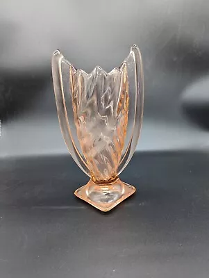 Buy Art Deco Hortensja Glasswork Peach Vase • 75£