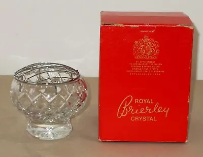 Buy Vintage Royal Brierley Crystal Glass Rose Bowl With Original Box Good Condition • 12.99£