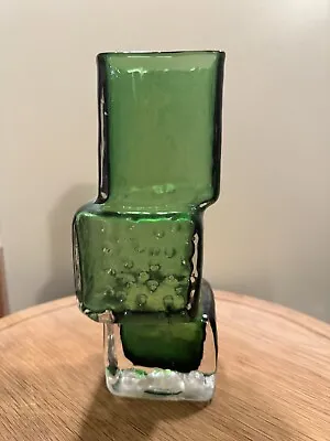 Buy Whitefriars Style Glass Drunken Bricklayers Vase - Green • 42£