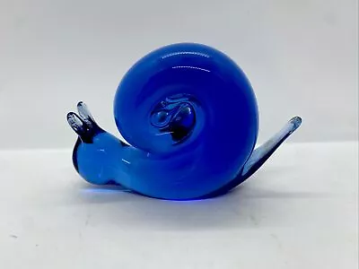 Buy Signed Wedgwood Cobalt Blue Glass Snail Rare • 10.99£